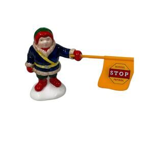 Dept. 56 SAFETY PATROL Student With Flag From Original Snow Village Series‎